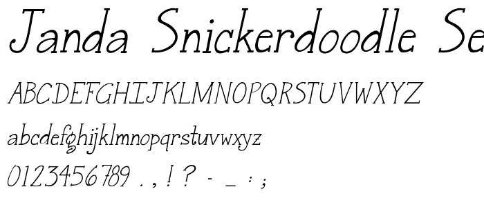 Janda Snickerdoodle Serif Italic font